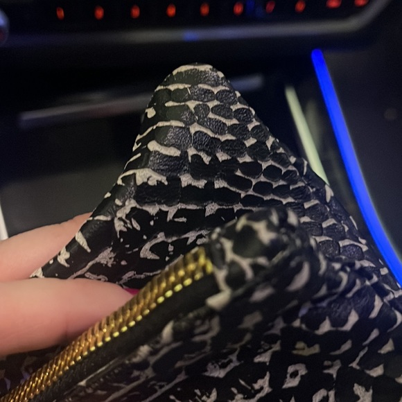 Clare V. Black Gray Fold Over Clutch - Picture 5 of 8